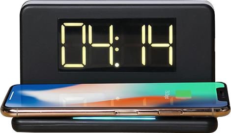 PortronicsFreedom 4A Desktop Desktop Wireless Charger with Digital Alarm Clock